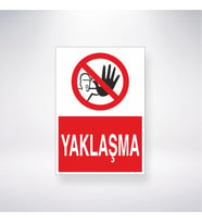 Yaklaşma 21x35 Arkası Yapışkanlı Levha