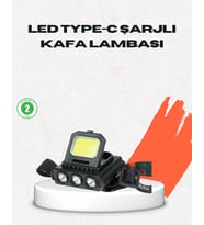 USB Şarjlı Kafa Feneri 800 Lumen Ayarlanabilir COB ve XPE LED