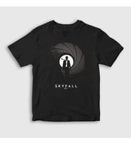 Presmono Unisex Çocuk Siyah Skyfall Film James Bond T-Shirt 258227tt