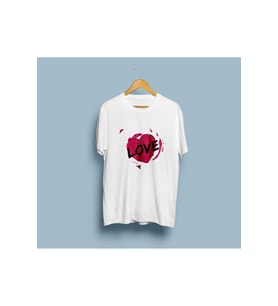 Oversize Love / Aşk ve Kalp tasarım unisex T-shirt