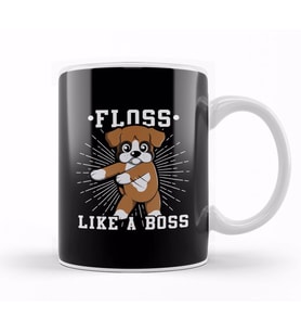 Boxer Dog Floss Like A Boss Kupa Bardak Porselen