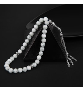 Mavi Larimar Doğal Taş Tesbih 33lük - 8mm (Çok Renkli)