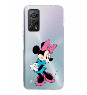 Xiaomi Mi 10T  Kamera Korumalı Kapak Minnie Mouse Tasarımlı Şeffaf  Kılıf