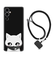 Tecno Pova 4 Kılıf Silikon Boyun Askılı İpli Desenli Silikon Pandemi Cat 1729