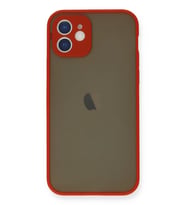 Mey İthalat® iPhone 12 Mini Kılıf Montreal Silikon Kapak - Kırmızı