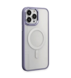 Apple iPhone 15 Pro Kılıf Room Magneticsafe Silikon - Lila