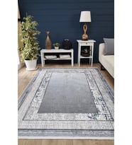 Dijital Kaymaz Yıkanabilir Beyaz Modern Salon Halısı Mutfak Halısı Koridor Halısı Yolluk HLN1813