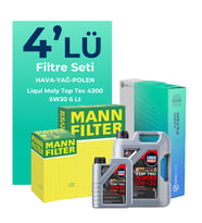 MANN Renault Austral 1.3 Hybrid Filtre Bakım Seti Liqui Moly Motor Yağlı (2022-2025) 4 Lü