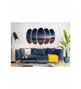 GECE ŞEHİR MANZARASI MDF TABLO-1551