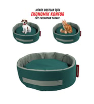 XPERMATE Sünger Simit Küçük Irk Köpek Yatağı Ve Kedi Yatağı 45 Cm VE 55 CM (Turkuaz)