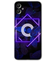 Galaxy A05 Kılıf HD Desen Baskılı Kılıf - Dark Neon Yaprak O Harfi