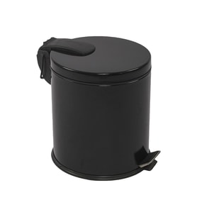 Siyah Paslanmaz Çelik Pedallı 20 Litre Çöp Kovası, Şık ve Güçlü Tasarım