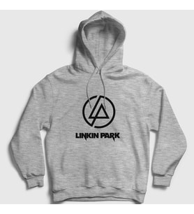 Presmono Unisex Gri Logo Linkin Park Kapüşonlu Sweatshirt 97939tt (Gri)