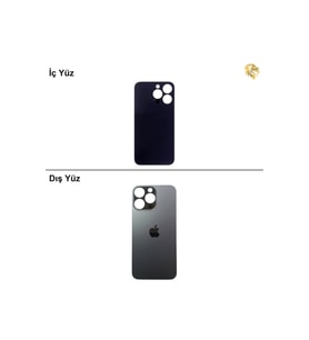 iPhone 13 Pro Grafit Renk Arka Kapak Arka Cam Batarya Kapağı Lazer Kesim Kapak Pil Kapağı