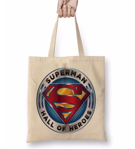 Superman Süperman Bez Çanta Uzun Saplı