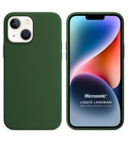 Microsonic Apple iPhone 14 Plus Kılıf Liquid Lansman Silikon Koyu Yeşil