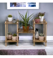 Asudehome Saksı Standı Bahçe 5 Raflı Saksılık Çiçek Rafı Ahşap Saksılık Çiçeklik No3