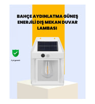 Mey İthalat® Sensörlü Solar Led Dış Duvar Aydınlatma