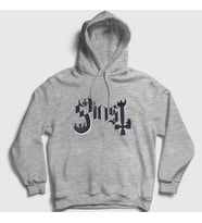 Presmono Unisex Gri Logo Ghost Kapüşonlu Sweatshirt 52125tt (Gri)