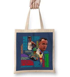 Forrest Gump Quotes 01 Bez Çanta Uzun Saplı