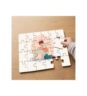 Çocuk ve Köpek Dostu Tasarımlı 24 Parça Ahşap Çocuk Puzzle MPK0122