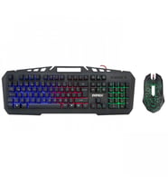 EVEREST EVEREST KMX-99 Siyah Usb Gökkuşağı Zemin Aydınlatmalı Q Oyuncu Klavye + Mouse Set