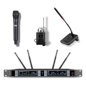 Camimarket C-444 4 Kanal UHF Mikrofon Alıcısı ve 3 Mikrofonlu Set