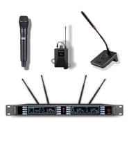 Camimarket C-444 4 Kanal UHF Mikrofon Alıcısı ve 3 Mikrofonlu Set