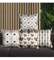 eJOYA Kalp Tasarımlı 4'lü Yastık İçi Ve Kırlent Kılıfı 45cm 113691