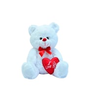 Kalpli Peluş Ayı Beyaz 50 Cm 62528 (Çok Renkli)