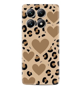 Xiaomi Redmi Note 14 Pro Plus Kılıf Boutique Baskılı Resimli Leopar Kalp Pcode -068