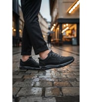 Enoch Hakiki Deri Su Geçirmez Dirençli Erkek Outdoor Sneaker Ortopedik Taban