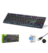 G605 Gaming Mekanik Rgb Klavye Blue Switch - Siyah