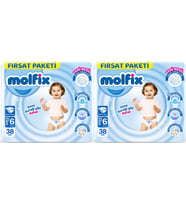 Molfix Bebek Bezi Beden:6 (15+KG) Extra Large 76 Adet Ekonomik Fırsat Pk
