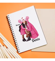 Anne Kız Tasarımlı Defter Kişiye Özel