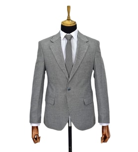 Erkek Gri Tek Spor Ceket Çift Yırtmaçlı BGL-ST03981