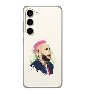 Samsung Galaxy S23 Uyumlu Neymar Tasarımlı Şeffaf Telefon Kılıfı