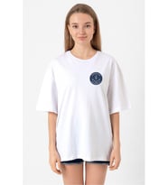 Gen V Godolkin University Emblem Beyaz Kadın Oversize Tshirt