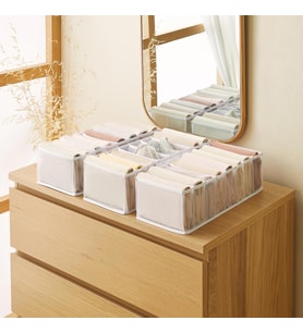 Ocean Home Textile 3'lü 8 Bölmeli Beyaz Renk File Çekmece İçi Düzenleyici Set