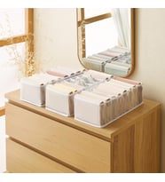Ocean Home Textile 3'lü 8 Bölmeli Beyaz Renk File Çekmece İçi Düzenleyici Set