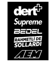 Oto Arka Cam Sticker Model 29 Beyaz 20*35 Cm