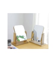Masaüstü Standlı Ayarlanabilir Ahşap Dekoratif Şık Makyaj Aynası 18*13cm