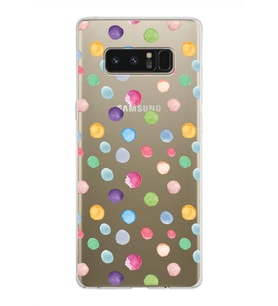 PrintiFy Samsung Galaxy Note 8 ile Uyumlu 1mm Slim Fit Water Color 6 Baskılı Şeffaf  Kılıf