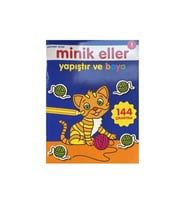 Minik Eller Yapıştır ve Boya Lacivert Kitap 0-6 Yaş Yayınları