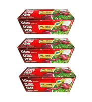 İlka Şeffaf Mutfak Rulo Streç Film Folyo - 30 Cm. x 500 Metre - Gıdaya Uygun - 3 Paket