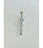 Detaylı Sallantılı Göbek Piercing - Pg0137