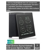 Premium Dijital Kalemli Çocuk Eğitim Tableti Grafik Ders Not Ödev Resim LCD Writing Tablet Siyah