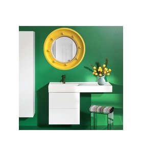 GÜRAL Evo Sağdan Etajerli Xl Mobilya Üstü Lavabo 43*75 Ev31mul01