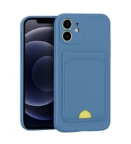 iPhone 11 Kılıf Kelvin Kartvizitli Silikon - Mavi