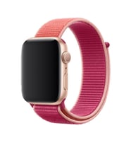 Apple Watch 44/45/46/49mm Kordon Hasır Band 2/3/4/5/6/se/7/8/9/10/11/ultra (Pembe Melanj)